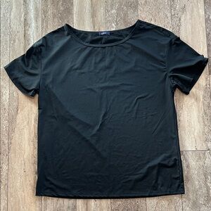 Elegant Black Short Sleeve Women's Tee